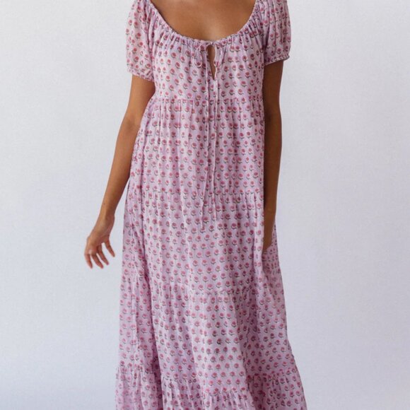 Sita Maxi Dress ~ Violet/cotton/XXXL/no flaws/pit to pit-23 - Picture 1 of 10